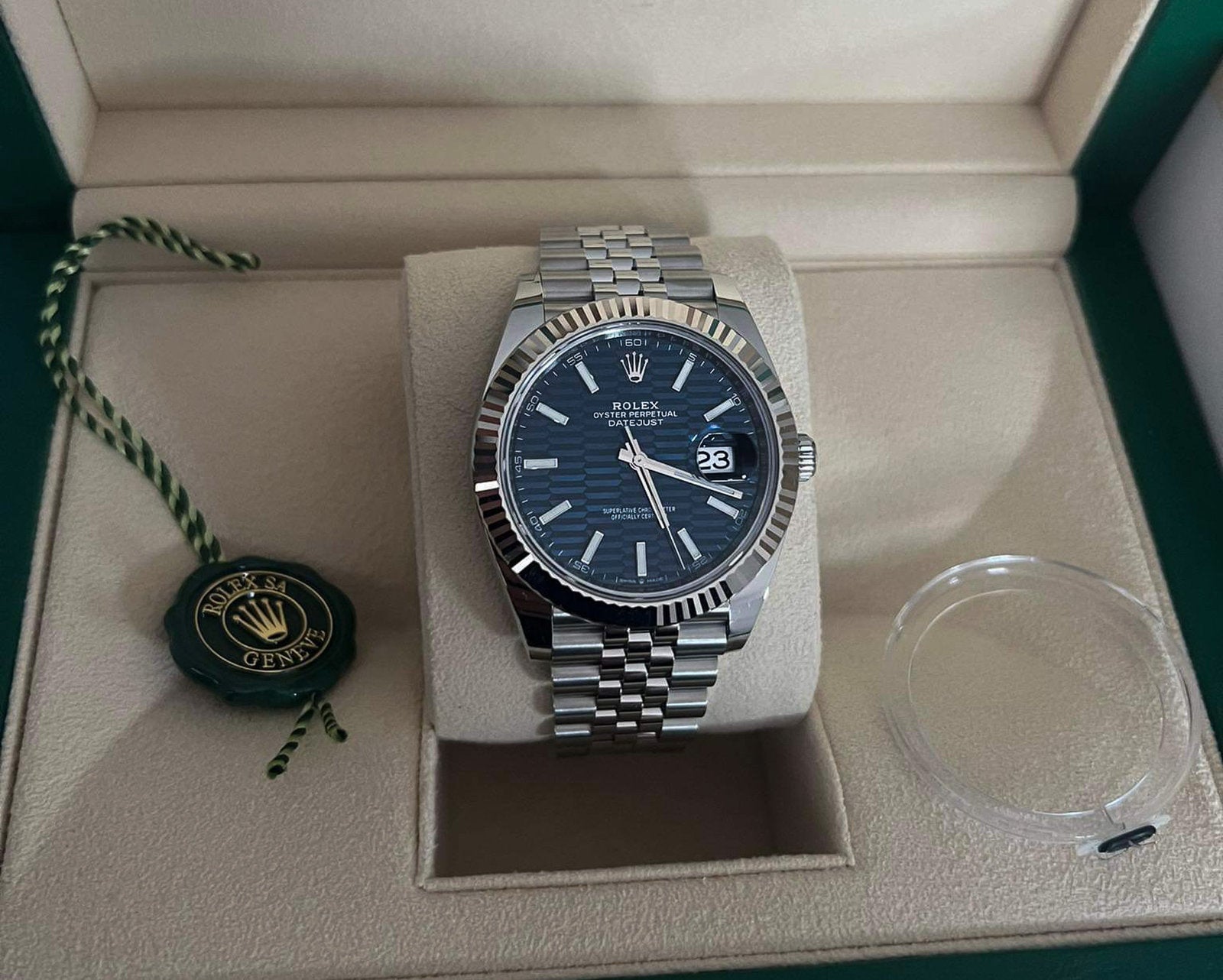 Datejust motif blue