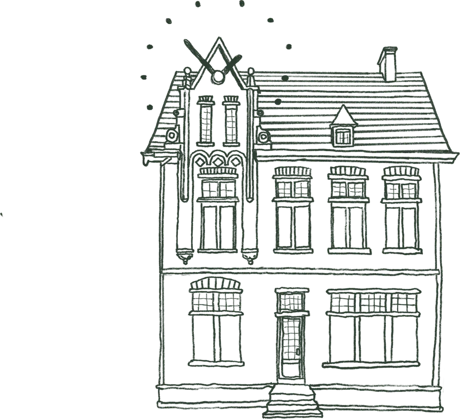 Illustration of the house at Dorp 30